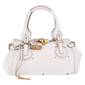 Chloe Leather Paddington Handbag White